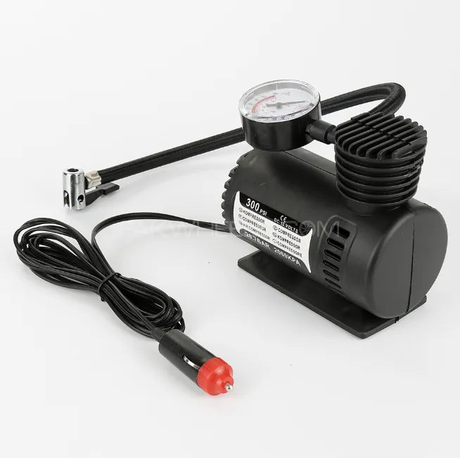 Mini 12V 300PSI Car Air Pump Tyre Compressor – Portable Electric Tyre Inflator for Cars, Bikes & Emergency Roadside Use