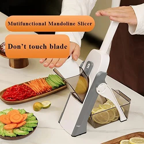 5-in-1 Vegetable Cutter Chopper – Adjustable Mul5 In 1 Vegetable Cutter Chopper Adjustable Multi-Function Drum Slicer & Graterti-Function Drum Slicer, Vertical Vegetable Shredder & Grater for Kitchen