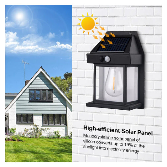 Outdoor Solar Wall Light with Motion Sensor – Waterproof Wireless LED Lamp for Garden, Porch, Courtyard, Patio & Home Exterior