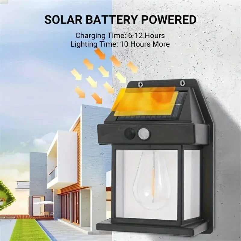 Outdoor Solar Wall Light with Motion Sensor – Waterproof Wireless LED Lamp for Garden, Porch, Courtyard, Patio & Home Exterior