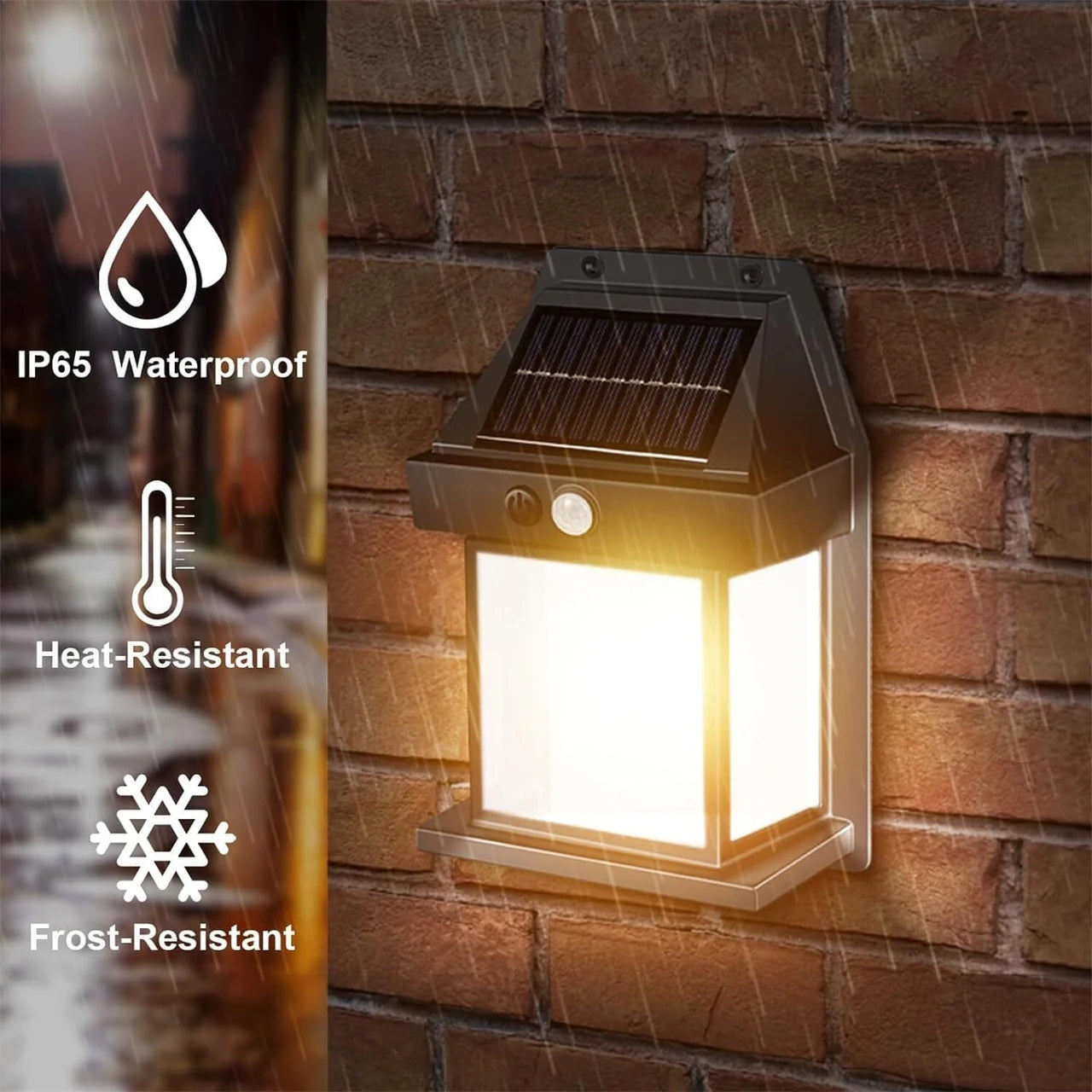 Outdoor Solar Wall Light with Motion Sensor – Waterproof Wireless LED Lamp for Garden, Porch, Courtyard, Patio & Home Exterior
