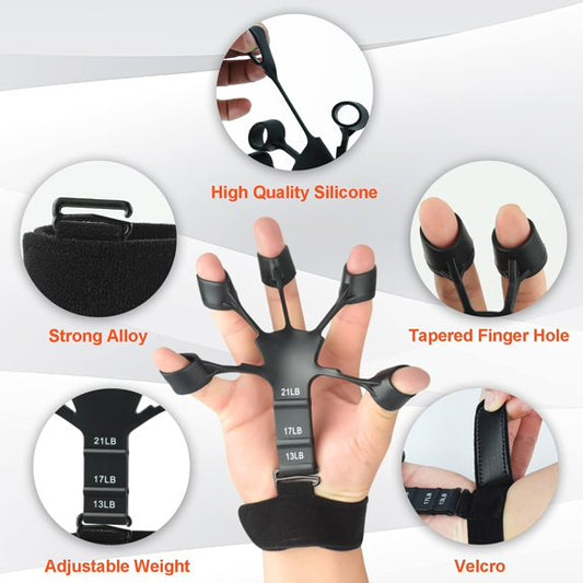 Finger Exerciser & Hand Grip Strengthener – Portable Finger Stretcher for Hand, Finger & Grip Training