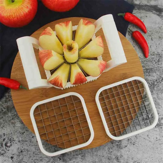 Multi-Chopper 3-in-1 Apple, Fruit & Potato Slicer – Heavy-Duty Stainless Steel Cutter for Fast & Even Slicing
