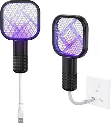 Electric Mini USB Mosquito Killer Racquet Lamp – Wireless Rechargeable Insect Killer with LED Night Light