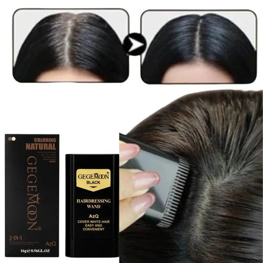 Instant Hair Color Stick for Gray Hair – Black Root Touch Up Stick, Temporary Hair Concealer & Portable Hair Color (20g)