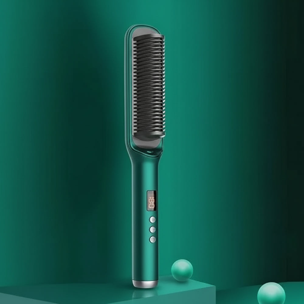 909 Hair Straightener Brush – 6 Heating Modes Electric Hair Straightening Comb
