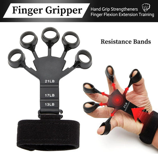 Finger Exerciser & Hand Grip Strengthener – Portable Finger Stretcher for Hand, Finger & Grip Training
