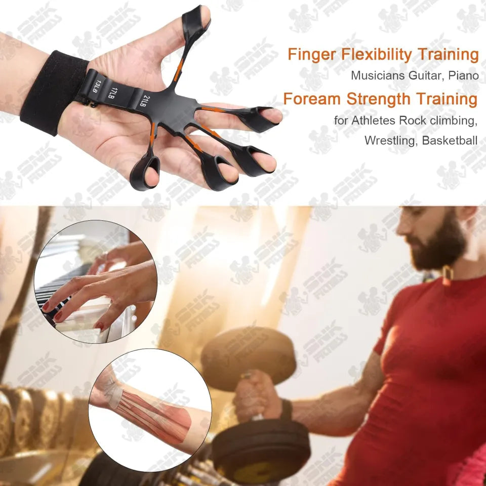 Finger Exerciser & Hand Grip Strengthener – Portable Finger Stretcher for Hand, Finger & Grip Training