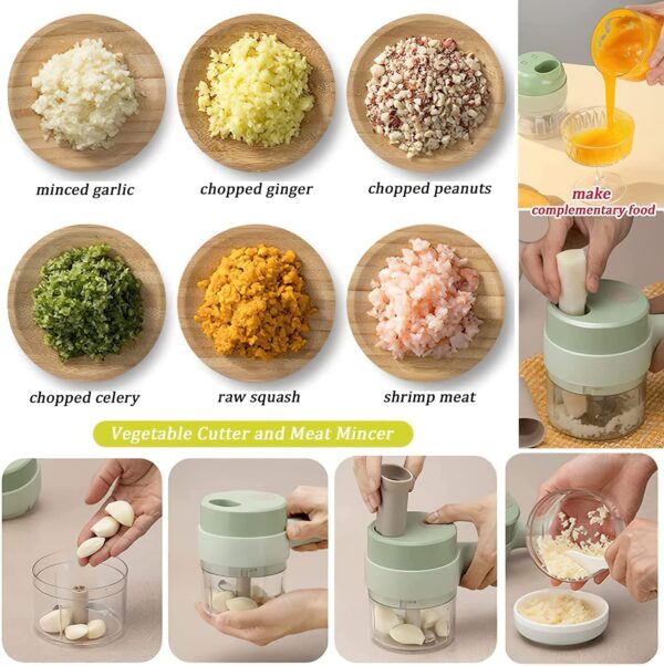 Electric Handheld Vegetable Cutter &amp; Slicer – Quick, Compact &amp; Easy Kitchen Chopper