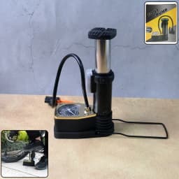 High Pressure Heavy Duty Foot Air Pump with Pressure Gauge – Manual Bicycle Tire Pump for Bike, Scooter, Sports Balls & Inflatable Toys
