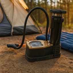 High Pressure Heavy Duty Foot Air Pump with Pressure Gauge – Manual Bicycle Tire Pump for Bike, Scooter, Sports Balls & Inflatable Toys