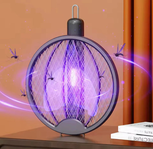 Mosquito Killer Bat Foldable & Rechargeable with LED Light – USB Electric Mosquito Racket for Home, Office & Outdoor Use