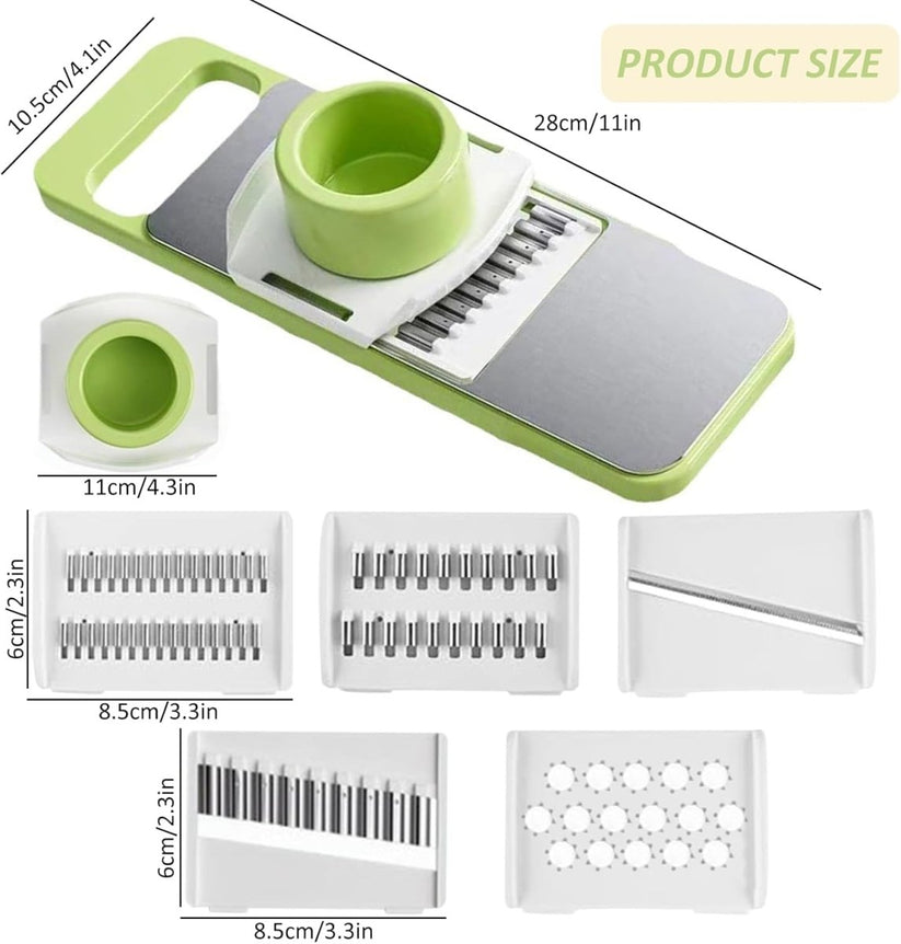 5-in-1 Manual Food Grater & Vegetable Slicer – Multi-Functional Kitchen Tool