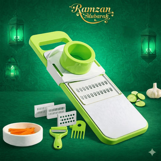 5-in-1 Manual Food Grater & Vegetable Slicer – Multi-Functional Kitchen Tool