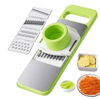 5-in-1 Manual Food Grater & Vegetable Slicer – Multi-Functional Kitchen Tool
