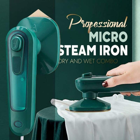Professional Micro Steam Iron – Portable Handheld Dry &amp; Wet Garment Steamer