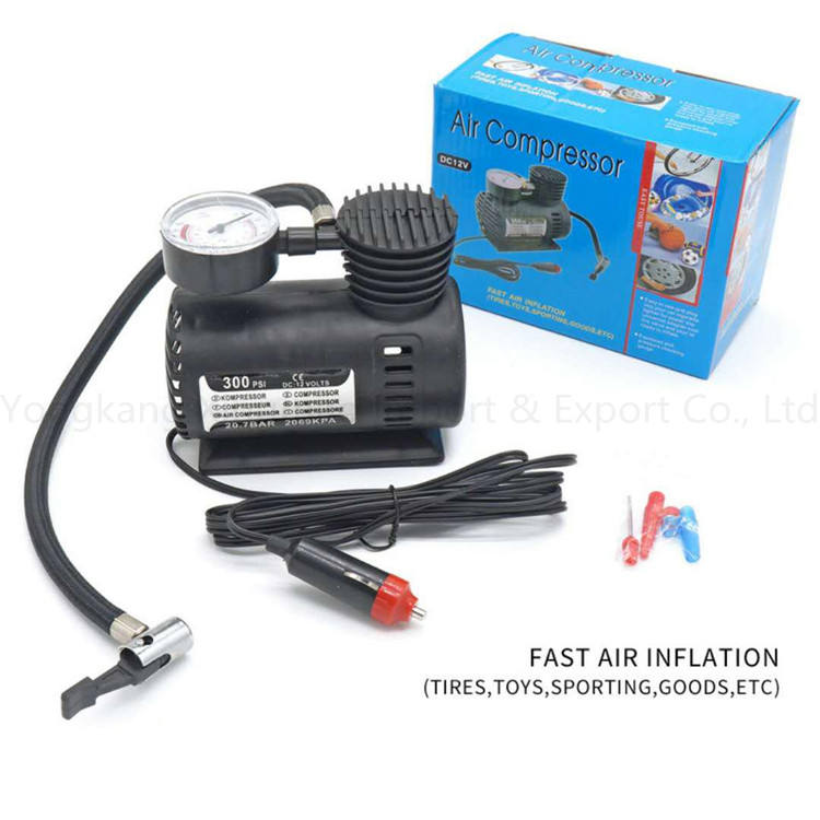 Mini 12V 300PSI Car Air Pump Tyre Compressor – Portable Electric Tyre Inflator for Cars, Bikes & Emergency Roadside Use