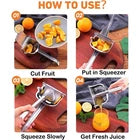 Stainless Steel Lemon & Orange Clip Handheld Juicer – Portable Citrus Squeezer