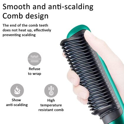 909 Hair Straightener Brush – 6 Heating Modes Electric Hair Straightening Comb