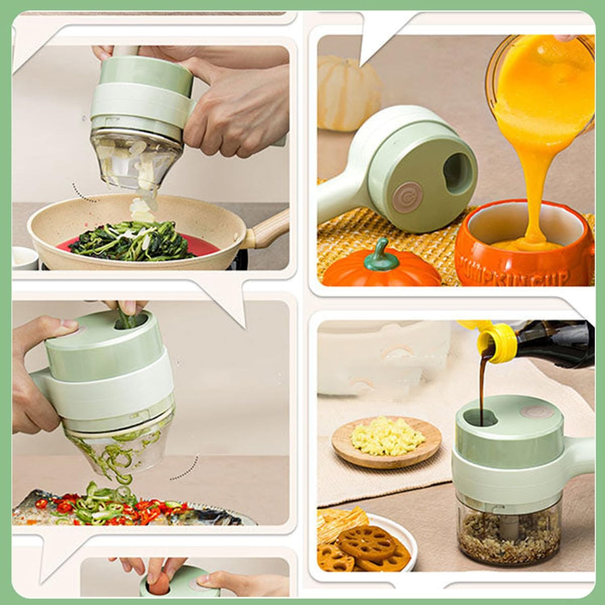 Electric Handheld Vegetable Cutter &amp; Slicer – Quick, Compact &amp; Easy Kitchen Chopper
