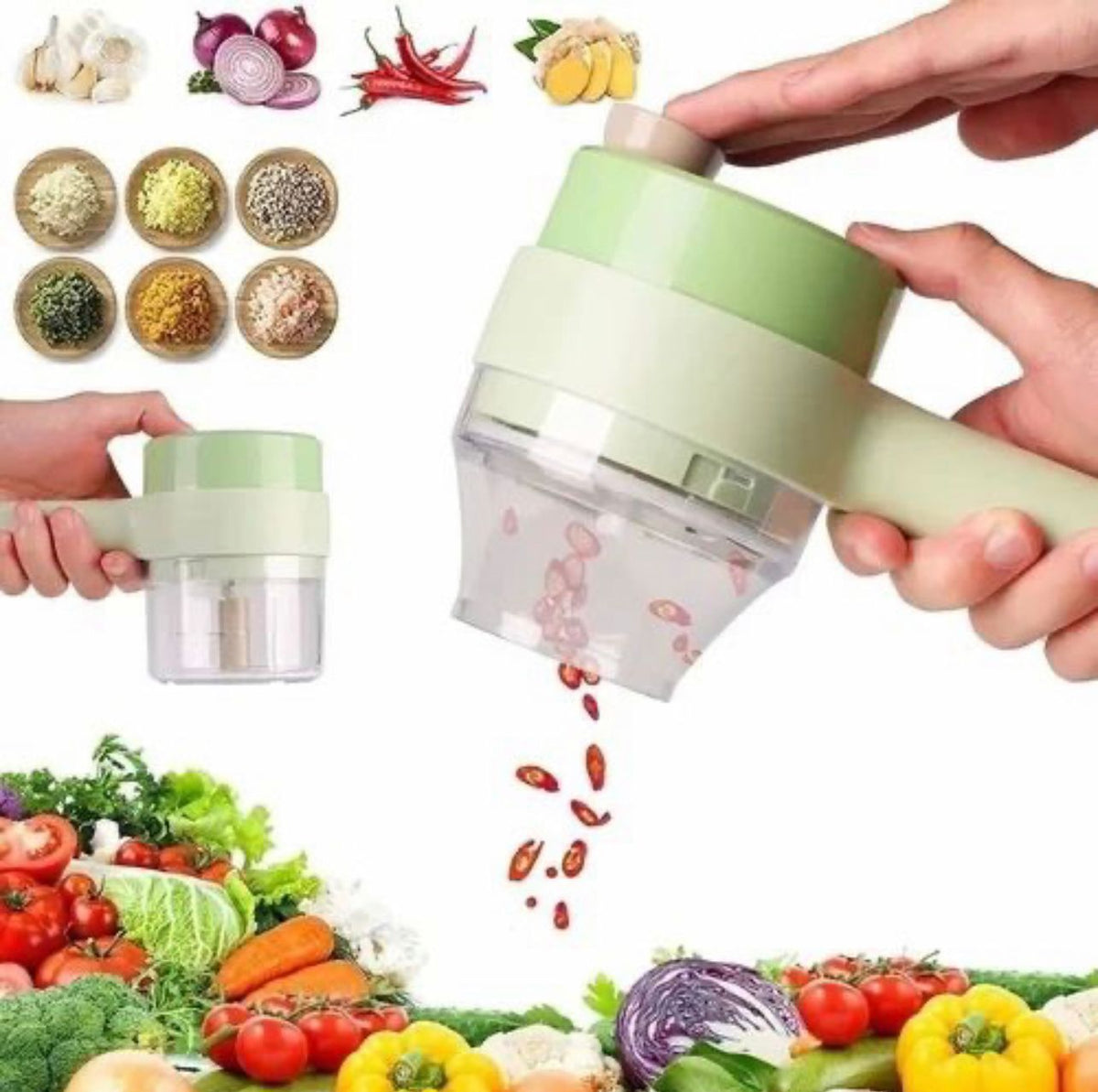 Electric Handheld Vegetable Cutter &amp; Slicer – Quick, Compact &amp; Easy Kitchen Chopper