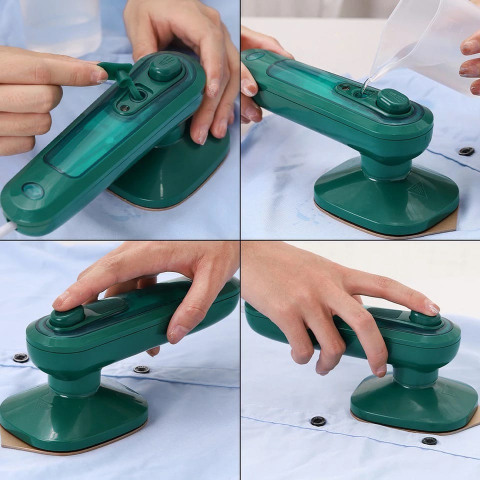 Professional Micro Steam Iron – Portable Handheld Dry &amp; Wet Garment Steamer