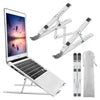 Speedx Foldable Adjustable Laptop Stand for Up to 18-Inch Laptops – Portable Aluminum Cooling Bracket