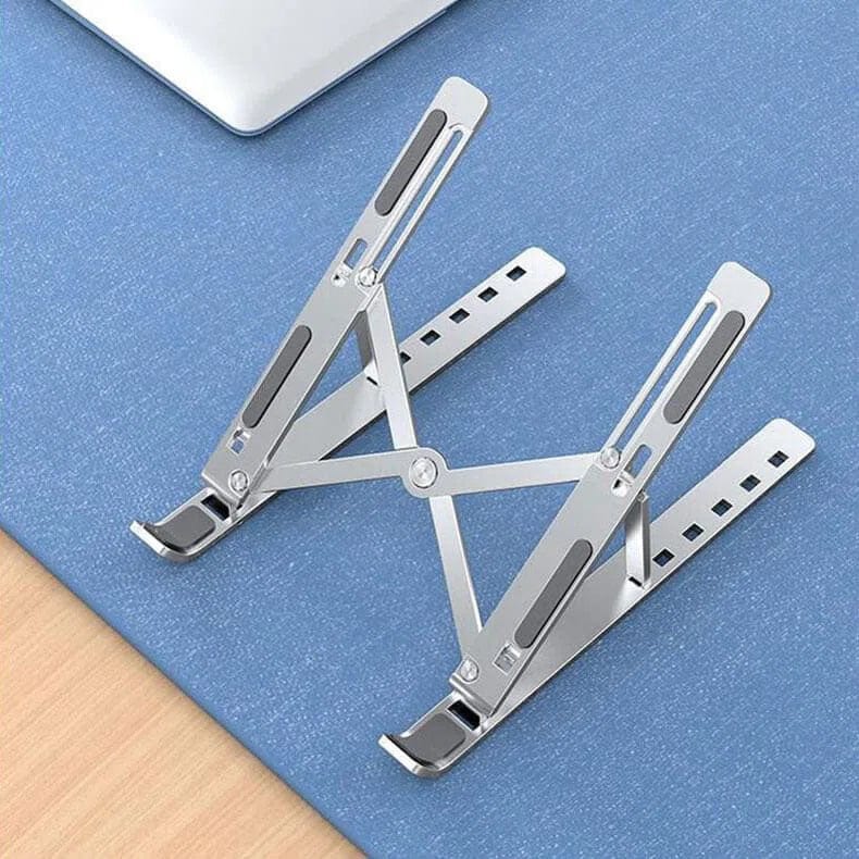 Speedx Foldable Adjustable Laptop Stand for Up to 18-Inch Laptops – Portable Aluminum Cooling Bracket