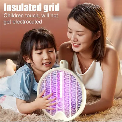 Mosquito Killer Bat Foldable & Rechargeable with LED Light – USB Electric Mosquito Racket for Home, Office & Outdoor Use